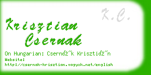 krisztian csernak business card